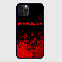 Чехол iPhone 12 Pro Evangelion - red gradient посередине