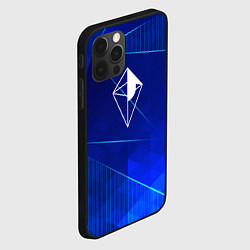 Чехол для iPhone 12 Pro No Mans Sky blue poly, цвет: 3D-черный — фото 2