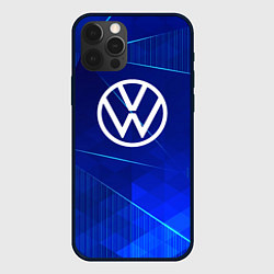 Чехол iPhone 12 Pro Volkswagen blue poly