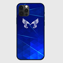 Чехол для iPhone 12 Pro Placebo blue poly, цвет: 3D-черный