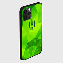 Чехол для iPhone 12 Pro The Witcher green poly, цвет: 3D-черный — фото 2