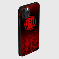 Чехол для iPhone 12 Pro Fiat red poly, цвет: 3D-черный — фото 2