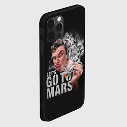 Чехол для iPhone 12 Pro Илон Маск - Lets go to Mars, цвет: 3D-черный — фото 2