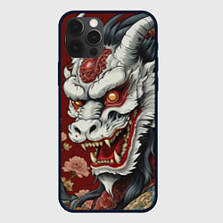 Чехол для iPhone 12 Pro Татуировка дракона в стиле ирезуми, цвет: 3D-черный