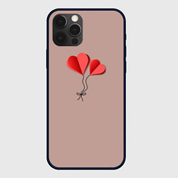 Чехол iPhone 12 Pro Бумажные сердечки