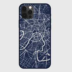 Чехол iPhone 12 Pro Карта Москвы - столица России
