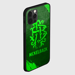 Чехол для iPhone 12 Pro Nickelback - green gradient, цвет: 3D-черный — фото 2