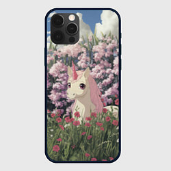 Чехол iPhone 12 Pro Единорог на фоне сирени