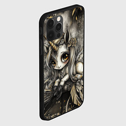 Чехол для iPhone 12 Pro Мифическая единорожка, цвет: 3D-черный — фото 2
