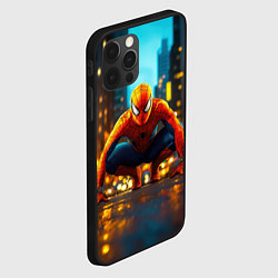 Чехол для iPhone 12 Pro Человек паук на старте, цвет: 3D-черный — фото 2