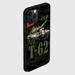 Чехол для iPhone 12 Pro Танк Т-62 советский средний танк, цвет: 3D-черный — фото 2
