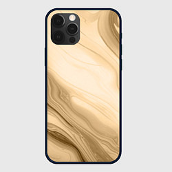 Чехол iPhone 12 Pro Светлый коричневый текстура камень мрамор