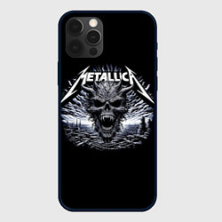 Чехол для iPhone 12 Pro Metallica - horned skull, цвет: 3D-черный