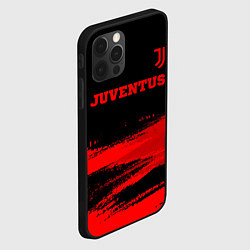 Чехол для iPhone 12 Pro Juventus - red gradient посередине, цвет: 3D-черный — фото 2