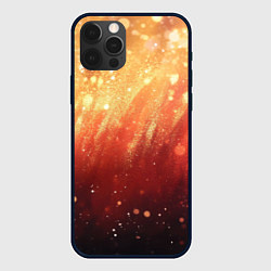 Чехол iPhone 12 Pro Желто-красная текстура блестящая