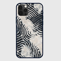 Чехол iPhone 12 Pro Текстура гранж - абстрактные линии