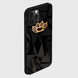 Чехол для iPhone 12 Pro Five Finger Death Punch golden poly, цвет: 3D-черный — фото 2