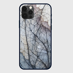 Чехол для iPhone 12 Pro Прожилки листьев, цвет: 3D-черный