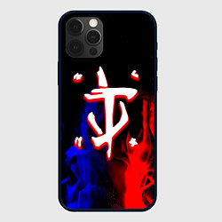 Чехол iPhone 12 Pro Doom flame neon