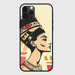 Чехол для iPhone 12 Pro Нефертити, цвет: 3D-черный