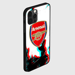 Чехол для iPhone 12 Pro Arsenal огонь глитч, цвет: 3D-черный — фото 2