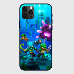 Чехол iPhone 12 Pro Майнкрафт - подводный мир