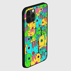 Чехол для iPhone 12 Pro Яркие тропические рыбки паттер, цвет: 3D-черный — фото 2