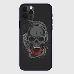 Чехол для iPhone 12 Pro Змеиный череп, цвет: 3D-черный