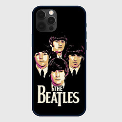 Чехол для iPhone 12 Pro The Beatles faces, цвет: 3D-черный