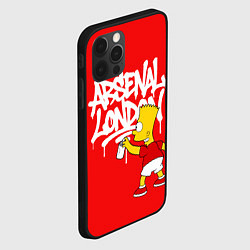Чехол для iPhone 12 Pro Граффити Арсенал и Барт Симпсон, цвет: 3D-черный — фото 2