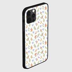 Чехол для iPhone 12 Pro Детали мозаики на белом, цвет: 3D-черный — фото 2