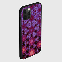 Чехол для iPhone 12 Pro Фиолетовый узорчатый градиент, цвет: 3D-черный — фото 2