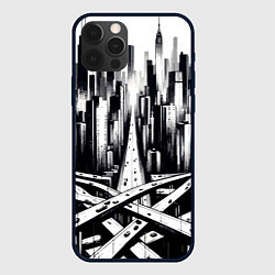 Чехол для iPhone 12 Pro American metropolis, цвет: 3D-черный