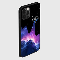 Чехол для iPhone 12 Pro Потеки космической краски, цвет: 3D-черный — фото 2