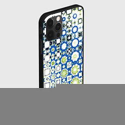Чехол для iPhone 12 Pro Сине-зеленая абстракция, цвет: 3D-черный — фото 2