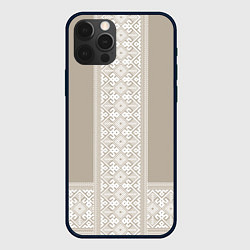 Чехол iPhone 12 Pro Славянский орнамент-вышиванка рубаха