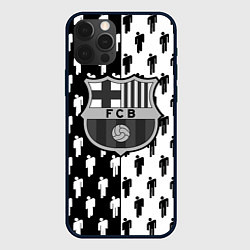 Чехол iPhone 12 Pro Barcelona спортивный паттерн