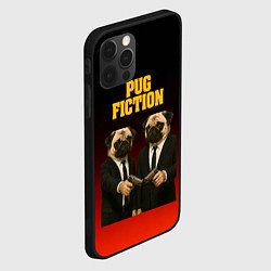 Чехол для iPhone 12 Pro Пародия - Криминальное чтиво с мопсами, цвет: 3D-черный — фото 2