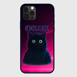 Чехол iPhone 12 Pro Окак мем с черным котом