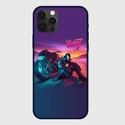 Чехол iPhone 12 Pro Venom near his motorcycle - ai art fantasy