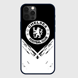 Чехол для iPhone 12 Pro Челси белые краски, цвет: 3D-черный