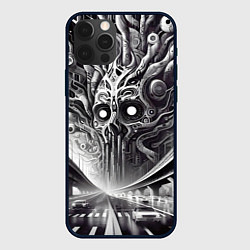 Чехол iPhone 12 Pro Art skull in metropolis - ai art fantasy