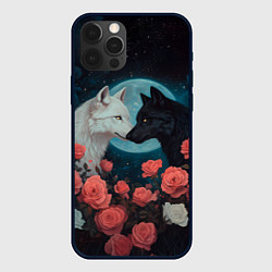 Чехол iPhone 12 Pro Влюбленные волки
