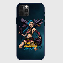 Чехол для iPhone 12 Pro League of Legends Jinx, цвет: 3D-черный