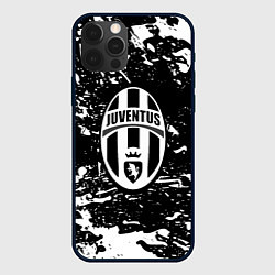 Чехол iPhone 12 Pro Ювентус белые штрихи красок