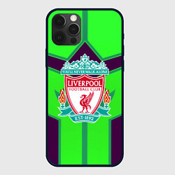 Чехол iPhone 12 Pro Liverpool геометрия текстура спорт
