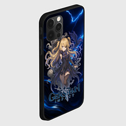 Чехол для iPhone 12 Pro Genshin Impact Фишль, цвет: 3D-черный — фото 2
