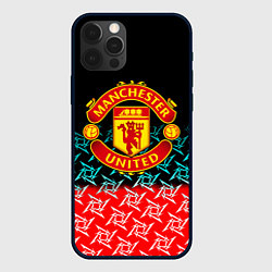 Чехол iPhone 12 Pro Манчестер Юнайтед ниндзя паттерн