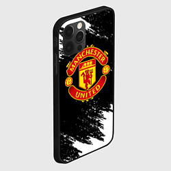 Чехол для iPhone 12 Pro Манчестер Юнайтед белые краски, цвет: 3D-черный — фото 2