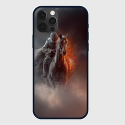 Чехол iPhone 12 Pro Всадник на лошади из тумана